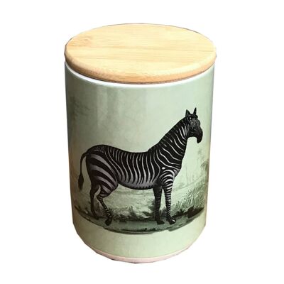 Keramikkanister mit Zebra