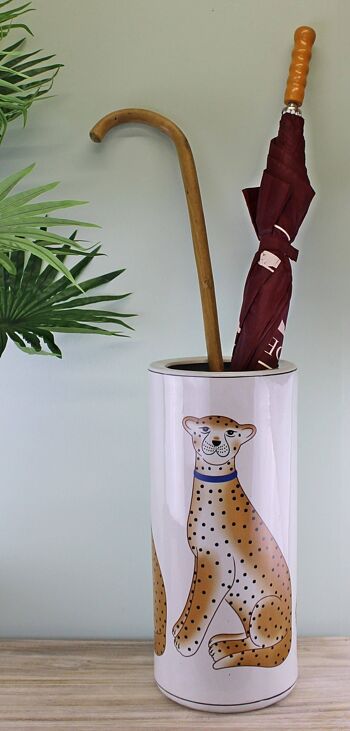 Porte-parapluie en céramique, motif léopard 3