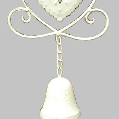 Cream Heart Hanging Decorative Bell