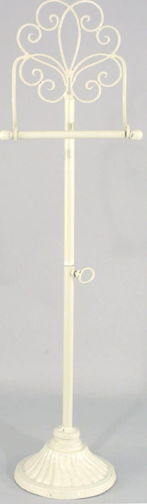 Cream Scroll Standing Toilet Roll Holder