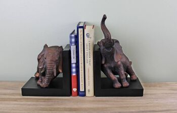 Serre-livres décoratifs, motif éléphant 2