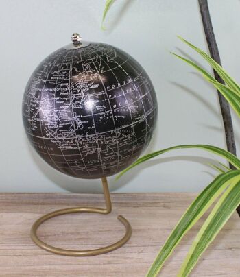 Globe décoratif sur pied en noir 2