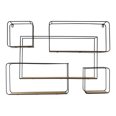 Estante de pared de metal rectangular extragrande