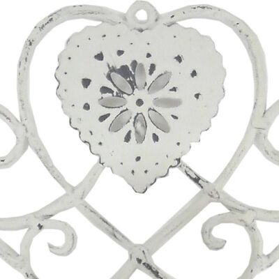 Grey Heart Toilet Roll Holder Wall Mounted