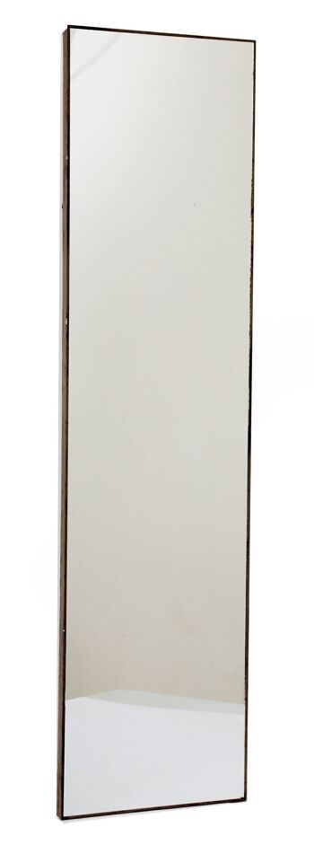Miroir mural en bois gris 121 cm 1