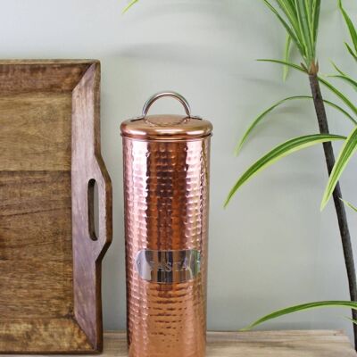 Hammered Copper Pasta Tin, 30x10cm