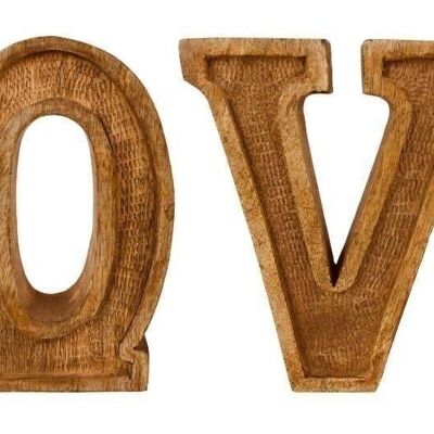 Lettere in rilievo in legno intagliato a mano Amore