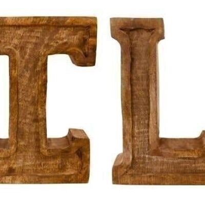 Hand Carved Wooden Embossed Letters Toilet