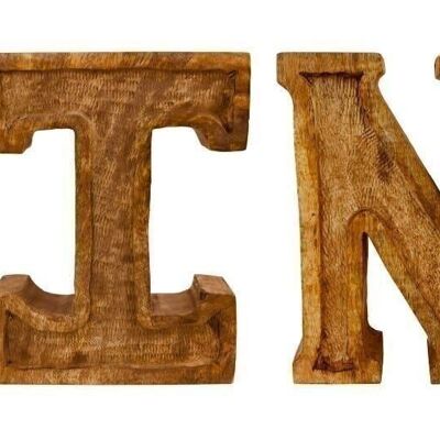 Lettres en relief en bois sculptées à la main Vin