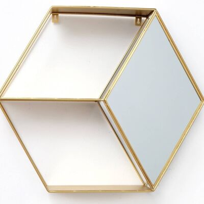 Unidad de espejo dorado hexagonal