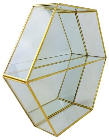 Étagère Miroir Hexagonal 29cm 1