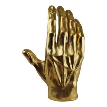 Grand ornement de main décoratif doré 2