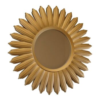 Grand miroir soleil doré 1