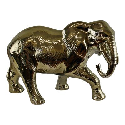 Ornamento grande elefante dorato 34 cm