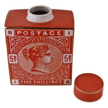Grand pot de gingembre décoratif pour timbre-poste, orange brûlé 2