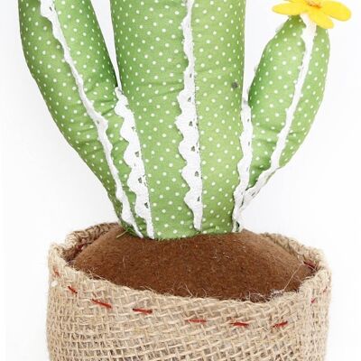 Butée de Porte Cactus en Dentelle Vert Clair 34cm