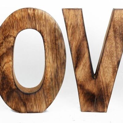 Amore lettere in legno segno