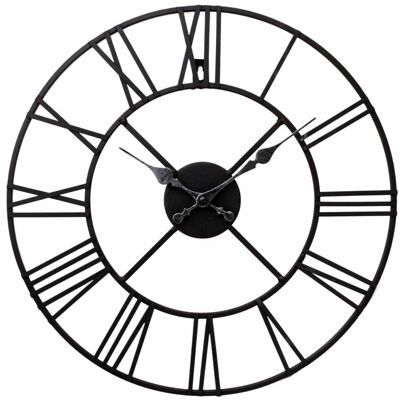 Horloge en métal, chiffres romains 60cm