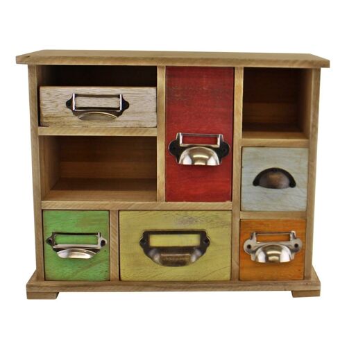 Multi Coloured Wooden Trinket Drawers