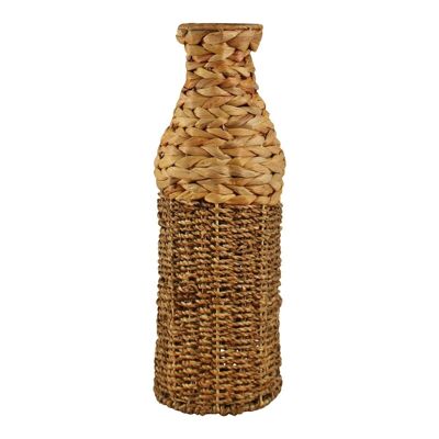 Vase en bambou et jonc de mer Natural Interiors, 45 cm.