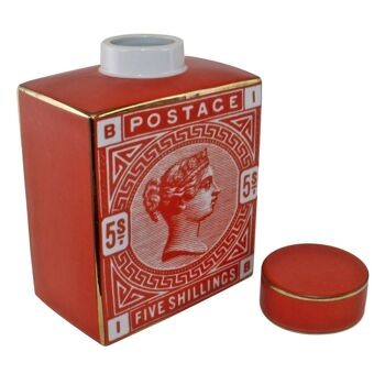 Pot de gingembre décoratif pour timbre-poste, orange brûlé 2