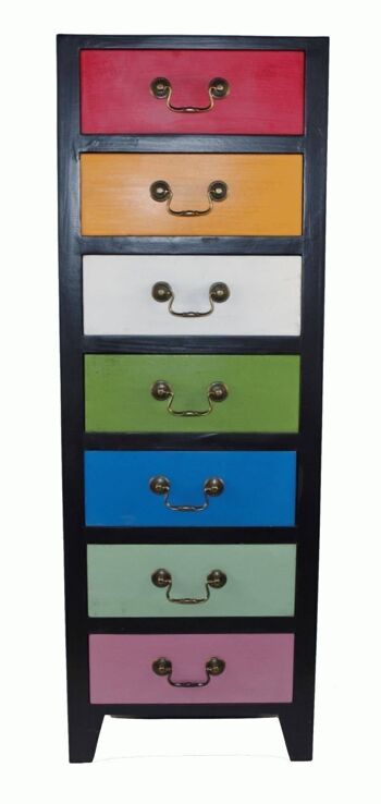 Armoire haute arc-en-ciel avec 7 tiroirs 38 x 26 x 110 cm 3