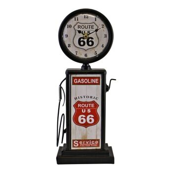 Horloge de pompe à essence rétro, noire, 13 x 34 cm 1