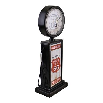 Horloge de pompe à essence rétro, noire, 13 x 34 cm 3