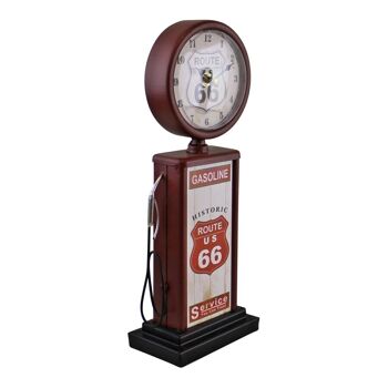 Horloge de pompe à essence rétro, rouge 13 x 34 cm 3