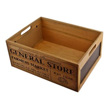 Ensemble de 3 caisses de rangement pour tableau noir General Store 2