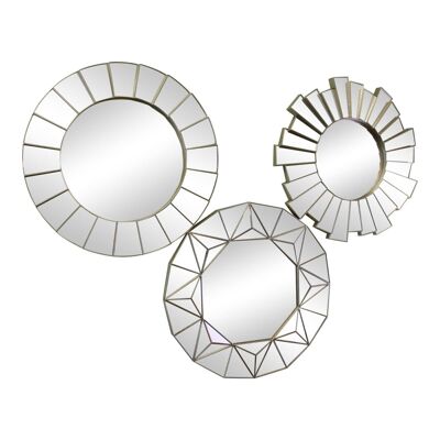 Set di 3 specchi in stile geometrico
