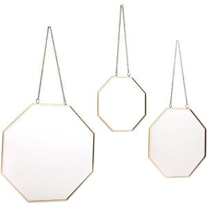 Ensemble de 3 miroirs géométriques suspendus