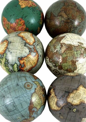 Ensemble de 6 globes décoratifs de 3 pouces en couleurs assorties 1