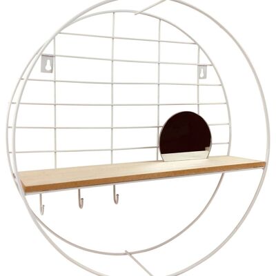 Shelving Unit with Mirror 45cm