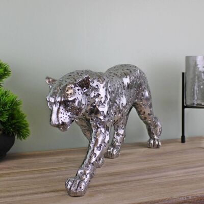 Ornamento leopardato argento grande