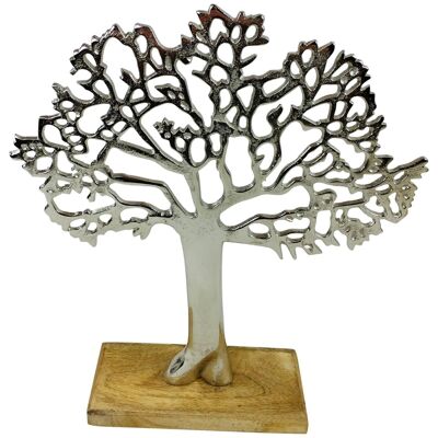 Ornement d'arbre en argent 26,5 cm
