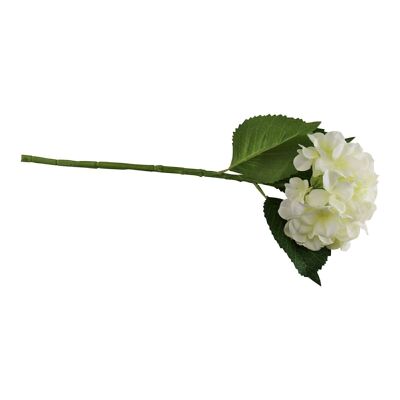 Gerbe d'hortensia simple, fleur crème, 49 cm
