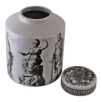 Petit pot rond en porcelaine de style grec, poterie grecque 2