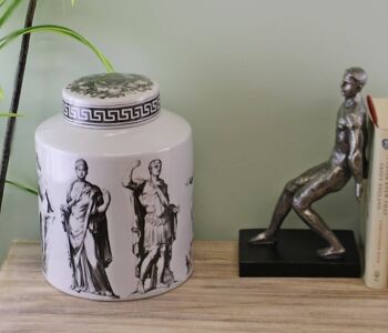 Petit pot rond en porcelaine de style grec, poterie grecque 3