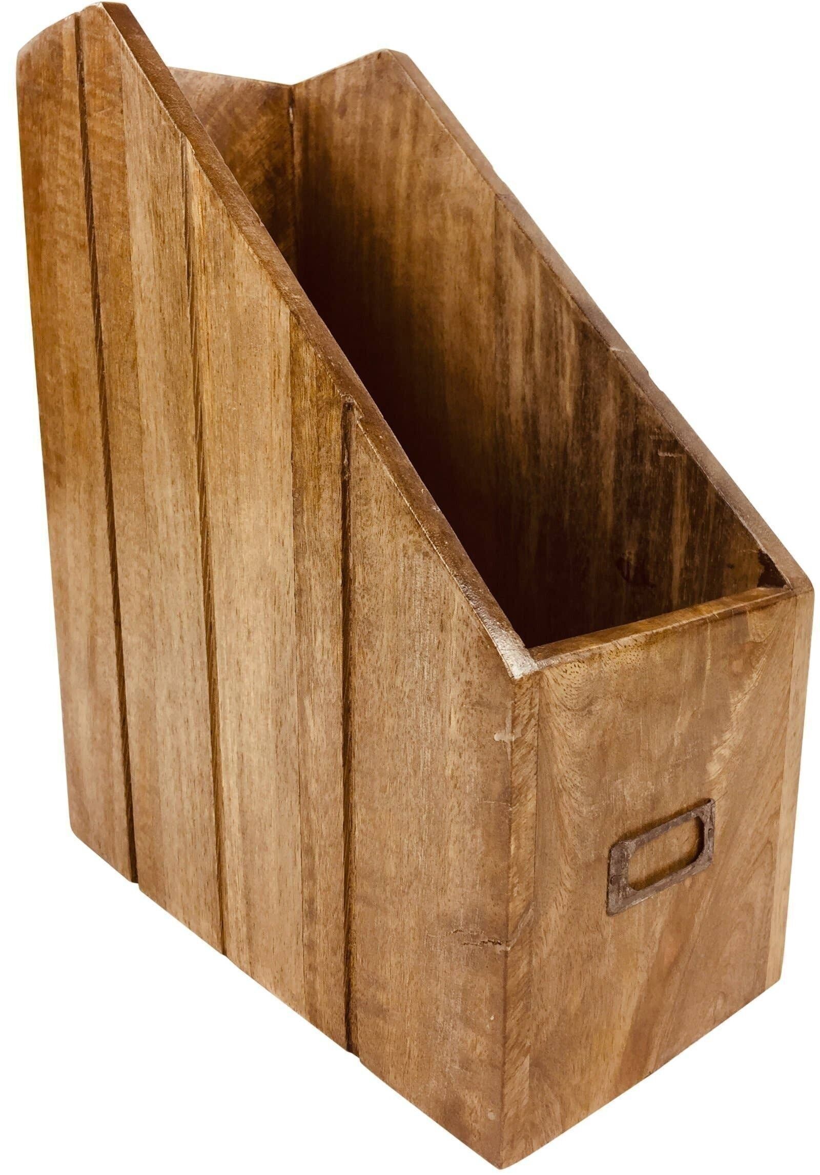 Organizzatore di riviste in legno massello