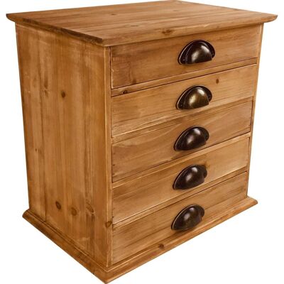Solid Wood Trinket With 5 Drawers 38cm