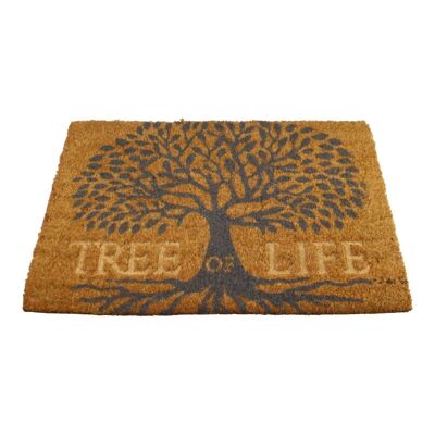 Baum des Lebens Design Fußmatte aus Kokosfaser, 60 x 40 cm