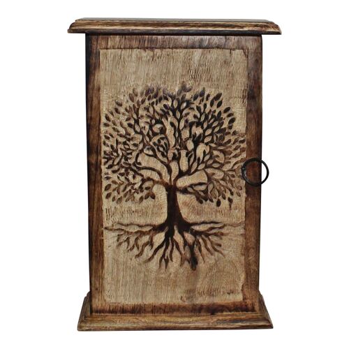 Tree of Life Hand Carved Key Box