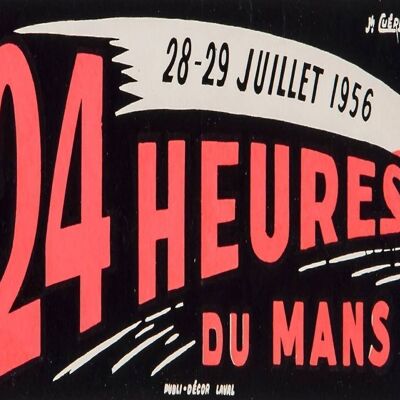Cartello in metallo vintage - 24 ore di Du Mans - Poster da corsa