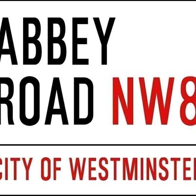 Letrero de metal vintage - Abbey Road, London Street Sign