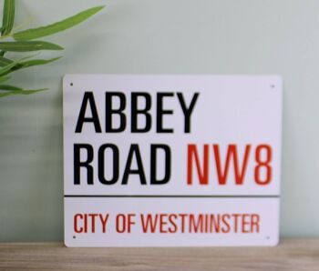 Plaque en Métal Vintage - Abbey Road, London Street Sign 2