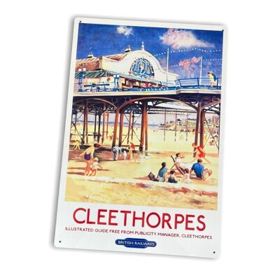 Vintage Metal Sign - British Railways Retro Advertising, Cleethorpes