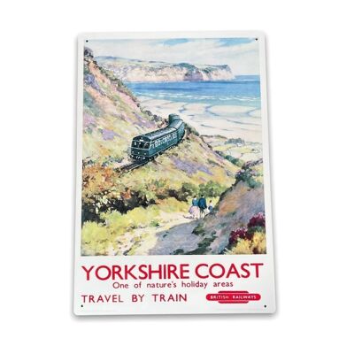 Vintage Metallschild - British Railways Retro Werbung, Küste von Yorkshire