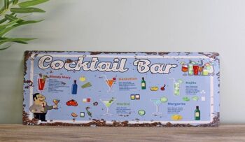 Enseigne en Métal Vintage - Bar à Cocktails 2