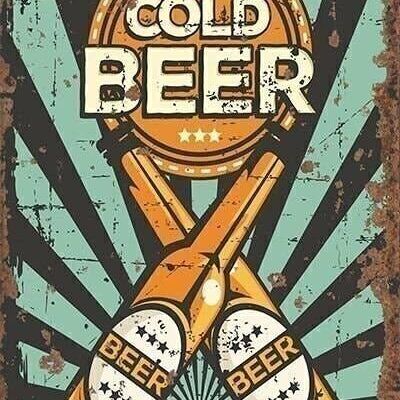 Vintage Metal Sign - Cold Beer